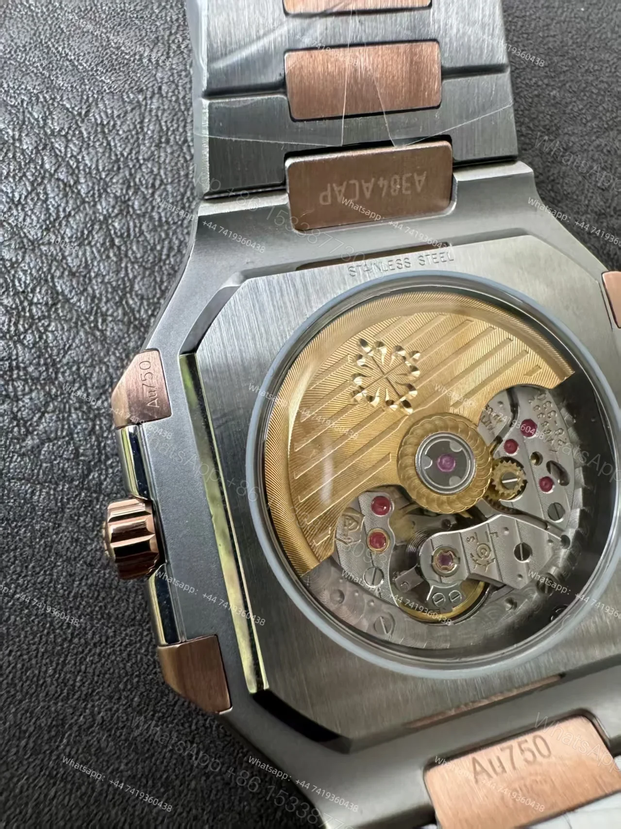 View 10 of Patek Philippe Super Clone Cubitus 5821/1AR-001 Gold & Steel Blue Dial 45MM