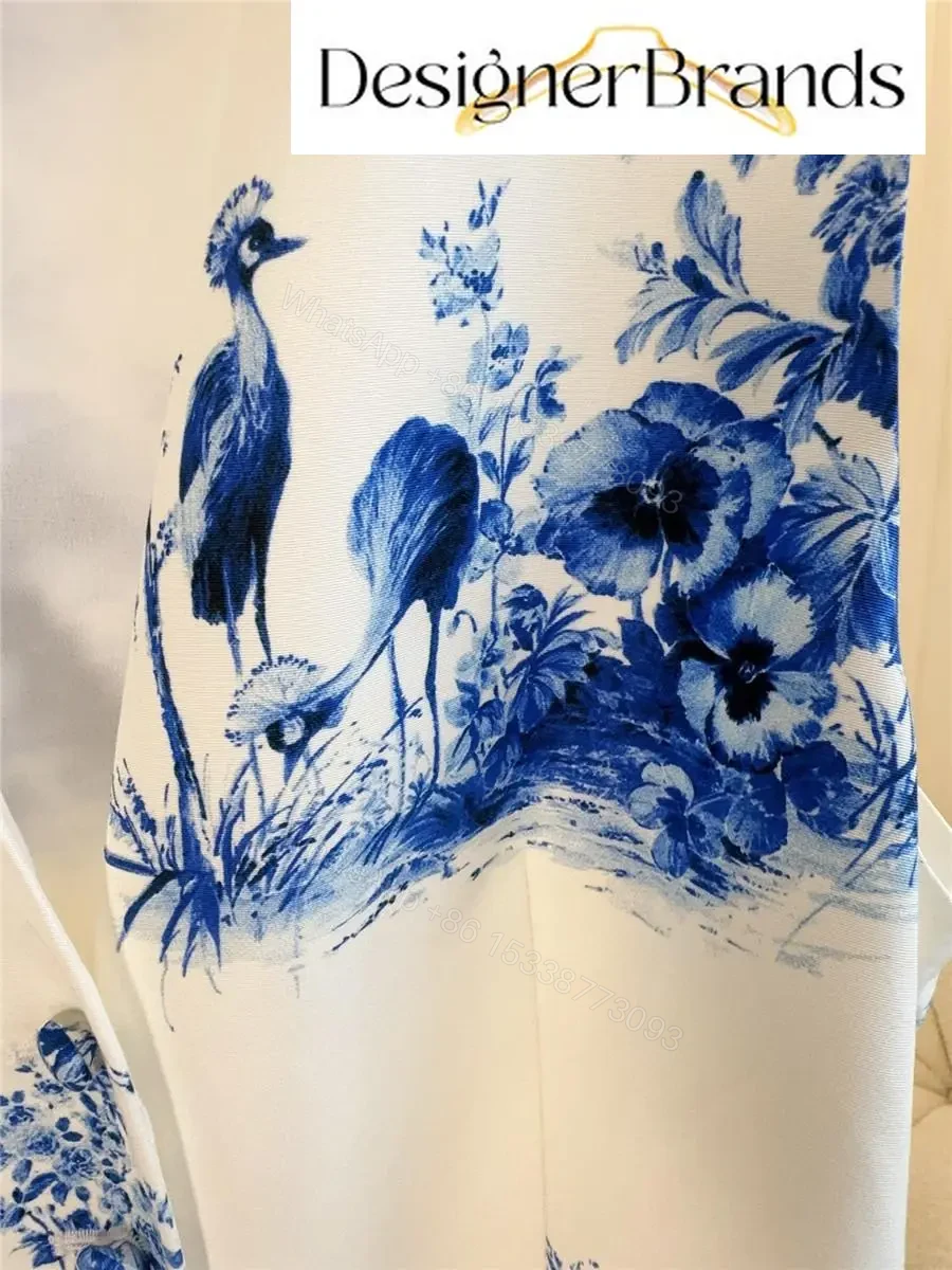 View 8 of Dior Toile de Jouy Floral Garden Mid-Length Belted Dress
