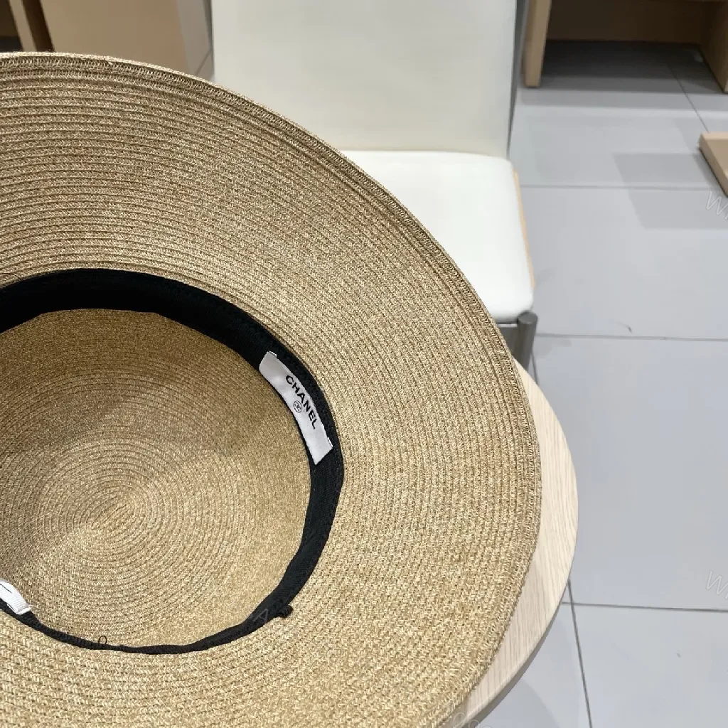 View 5 of Straw Hat with Black Lace Ribbon + Luxe Accent + Sun Hat
