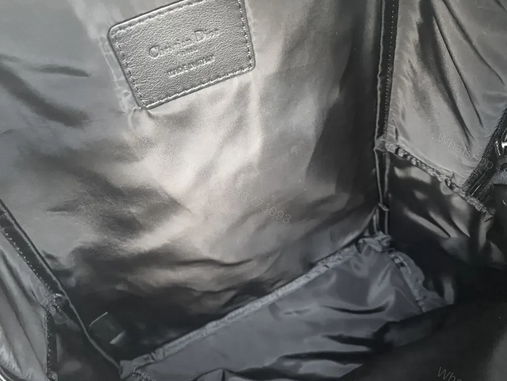 View 4 of Navy Dior Monogram Backpack: Luxe Everyday Carry