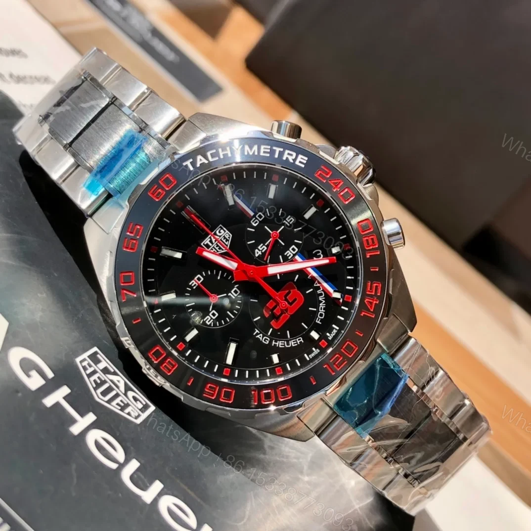 View 8 of TAG Heuer Formula 1 Chronograph Quartz 43 Stainless Steel Max Verstappen 2018 Bracelet CAZ101U.BA0843