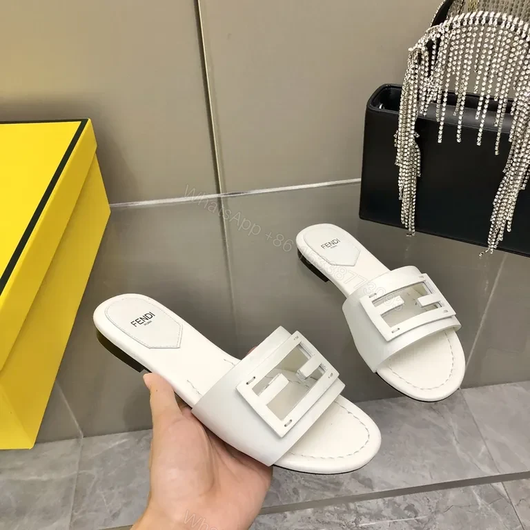View 4 of White Leather Sliding Buckle Sandals â€“ Luxury Everyday Sandals