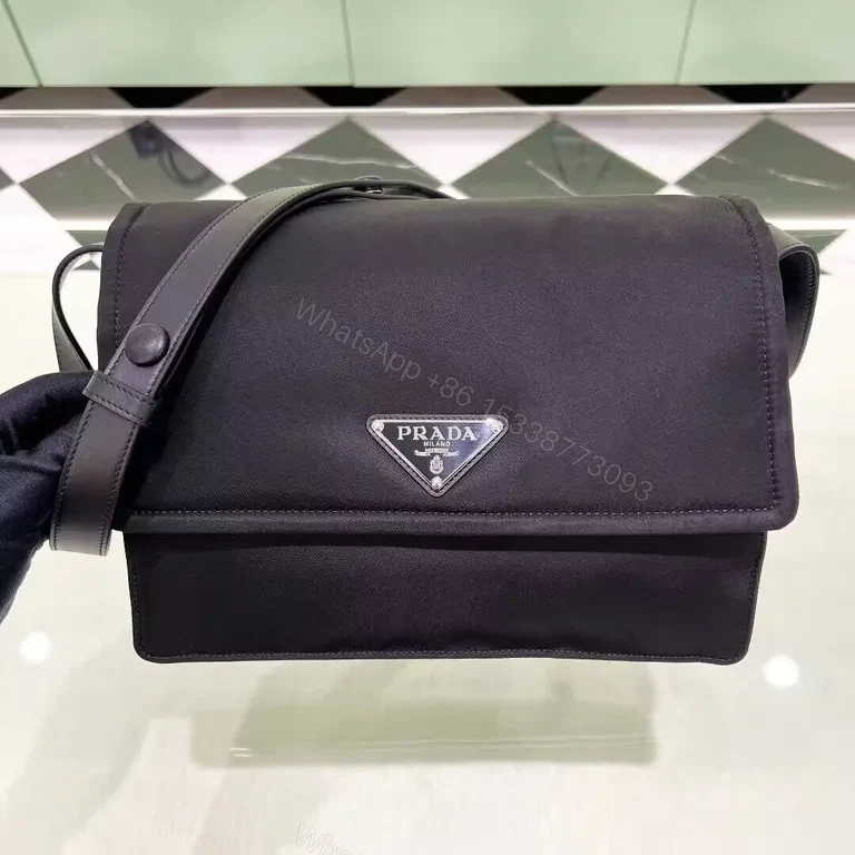 Chic Black Crossbody – Weather-Resistant, Gunmetal Hardware Lifestyle Bag — view 1