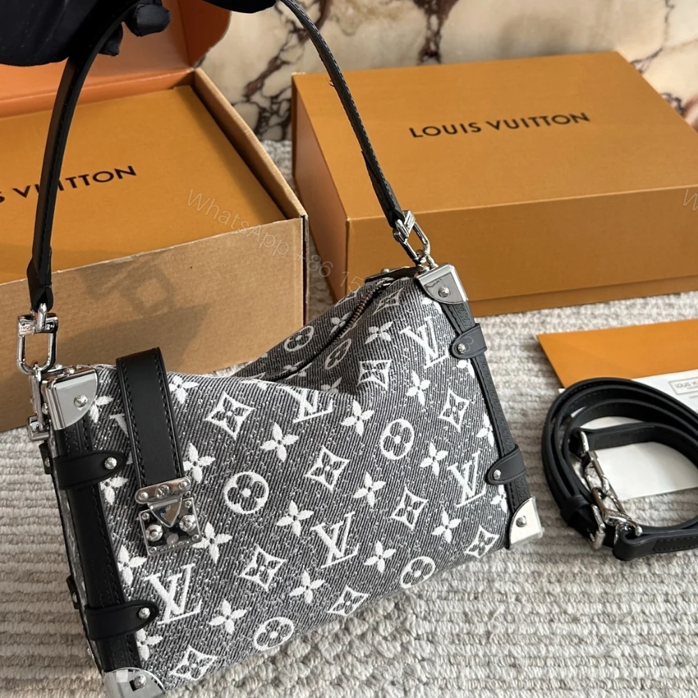 View 2 of Louis Vuitton MM Side Trunk Bag Denim Gray 23Cm M21460