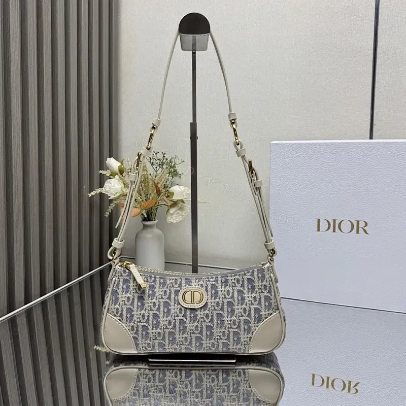 Neutral Monogram Shoulder Bag: Leather-Trim, Everyday Luxury — view 1
