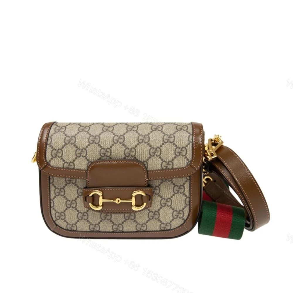 Gucci Horsebit 1955 Mini Bag Beige And Ebony Supreme Canvas 20Cm 658574 HUHHG 8565 — view 1
