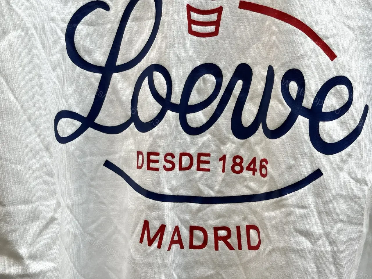 View 5 of Casual Luxe Tee: White Cotton, Oversized LOEWE Graphic