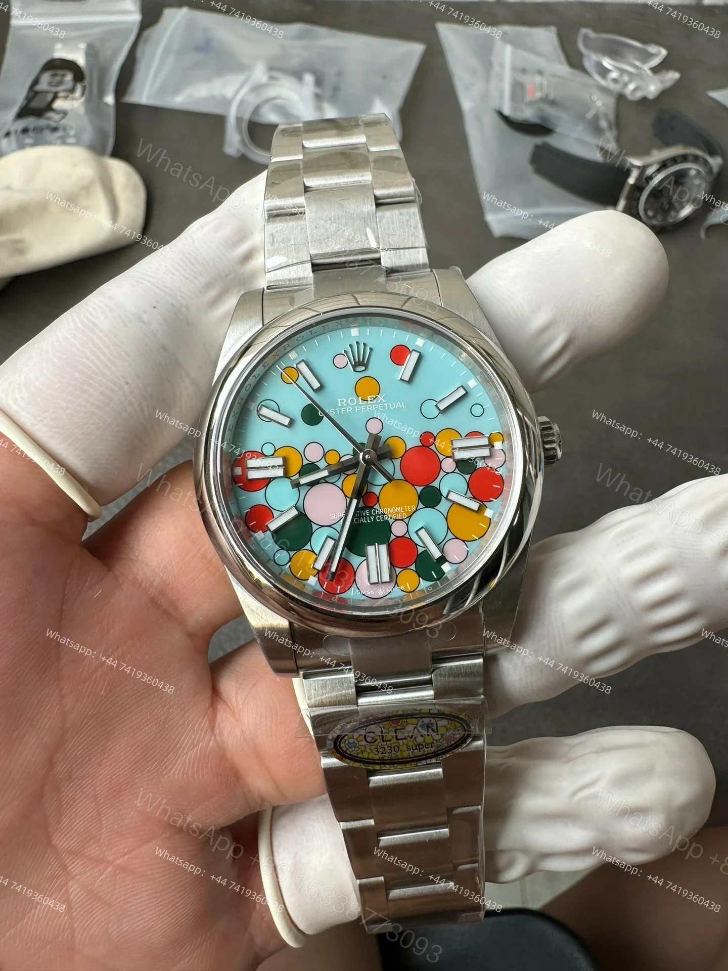 View 2 of Rolex Super Clone Oyster Perpetual M124300-0008 41mm Celebration Dial 3230 Movement