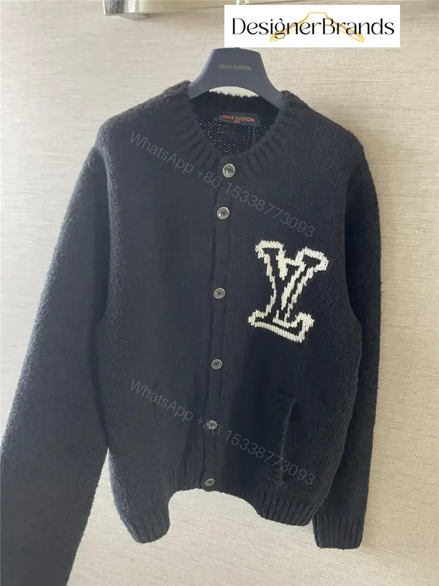 View 5 of Cozy Boucle Knit Cardigan – Bold LV Monogram, Signature Style