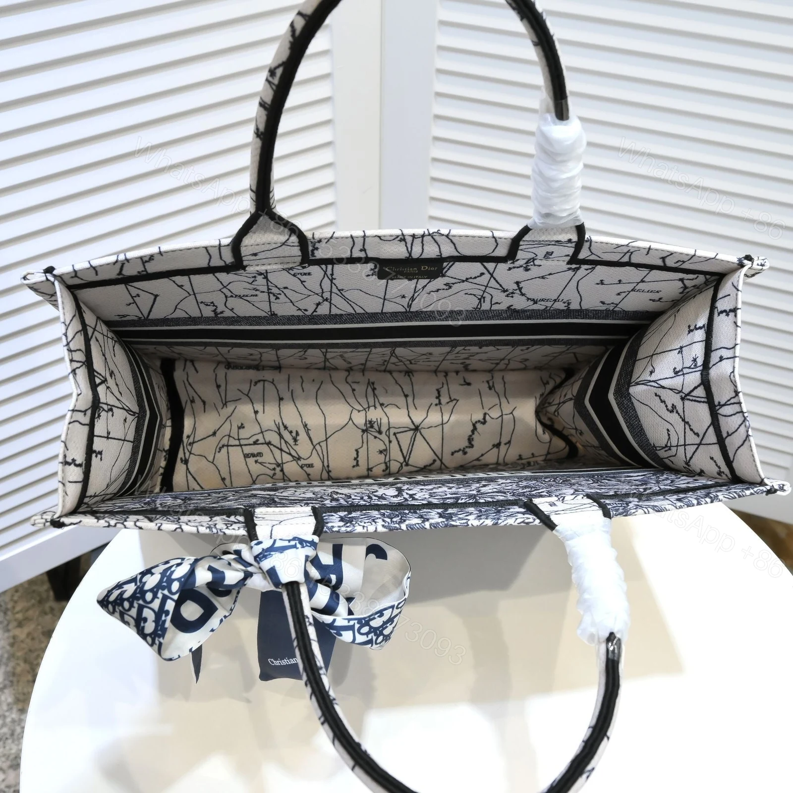 View 3 of Dior Book Tote Latte Multicolor Dior Zodiac Embroidery