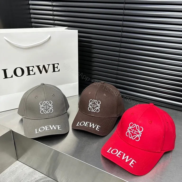 View 3 of Bright Cotton Cap Duo - LOEWE Monogram, Curved Brim, Adjustable Strapback