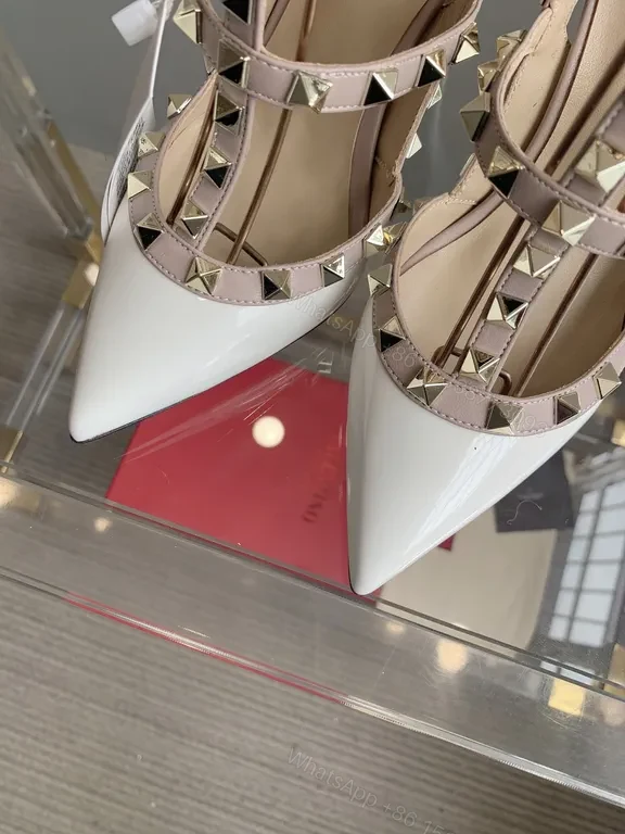 View 2 of Valentino Rockstud Nude Sandal: Luxe Strappy Elegance