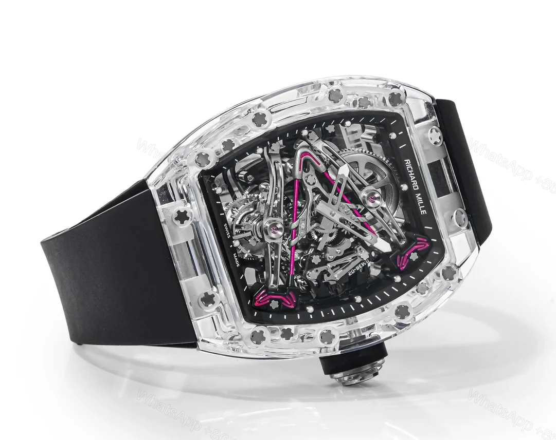 View 6 of Richard Mille RM38-02 Crystal Pink Skeleton Tourbillon Watch RM38-CR-PK