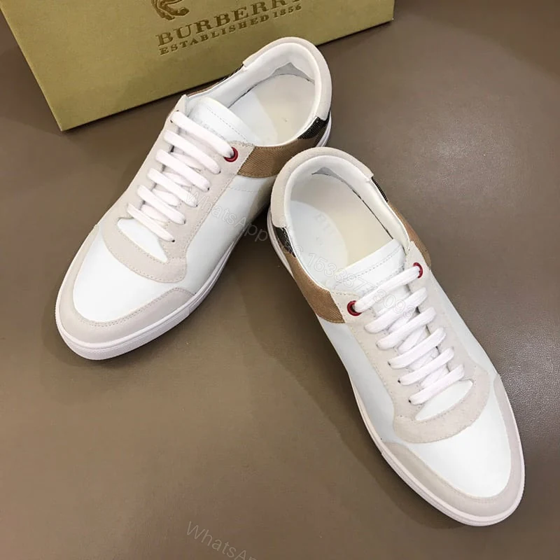View 2 of BURBERRY LEATHER AND HOUSE CHECK SNEAKERS – BBR27