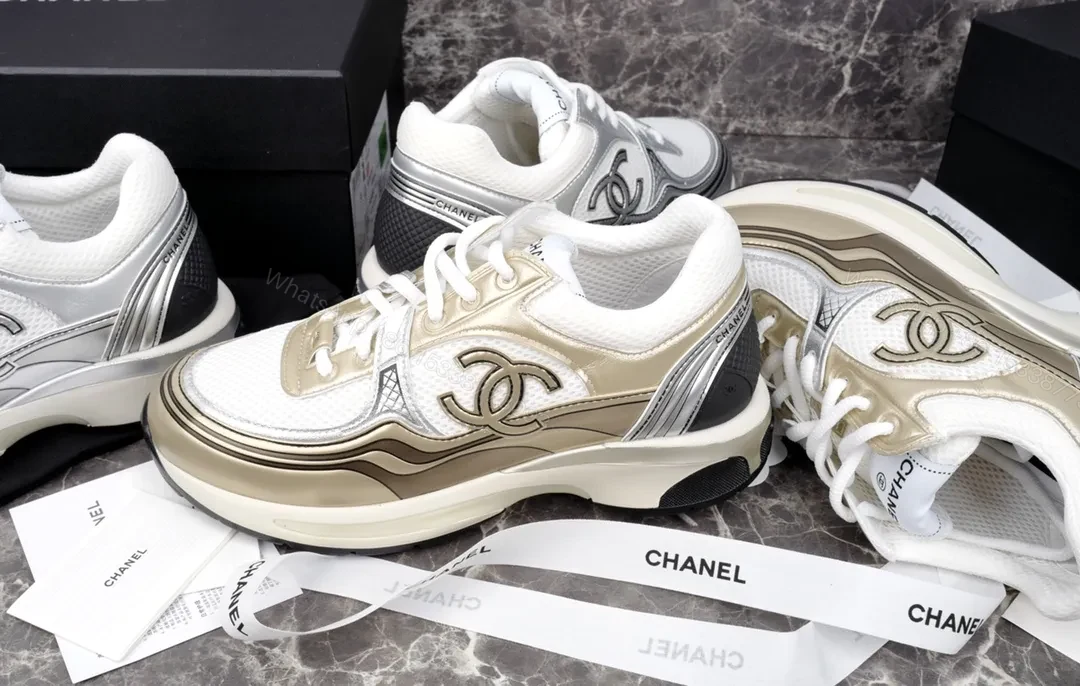 Chic Metallic Luxe Sneakers: All-Day Comfort — view 1