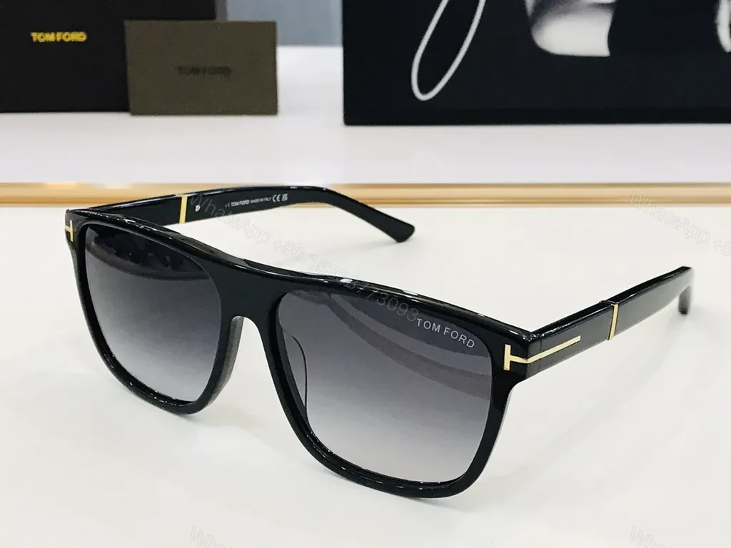 View 7 of Bold Modern Shield Sunglasses â€“ Tom Ford Black Acetate