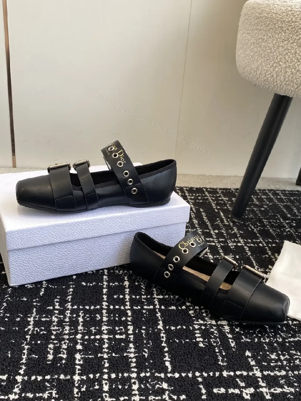 View 3 of Bold Straps Leather Mules: High-Impact, Dior-Inspired Luxury