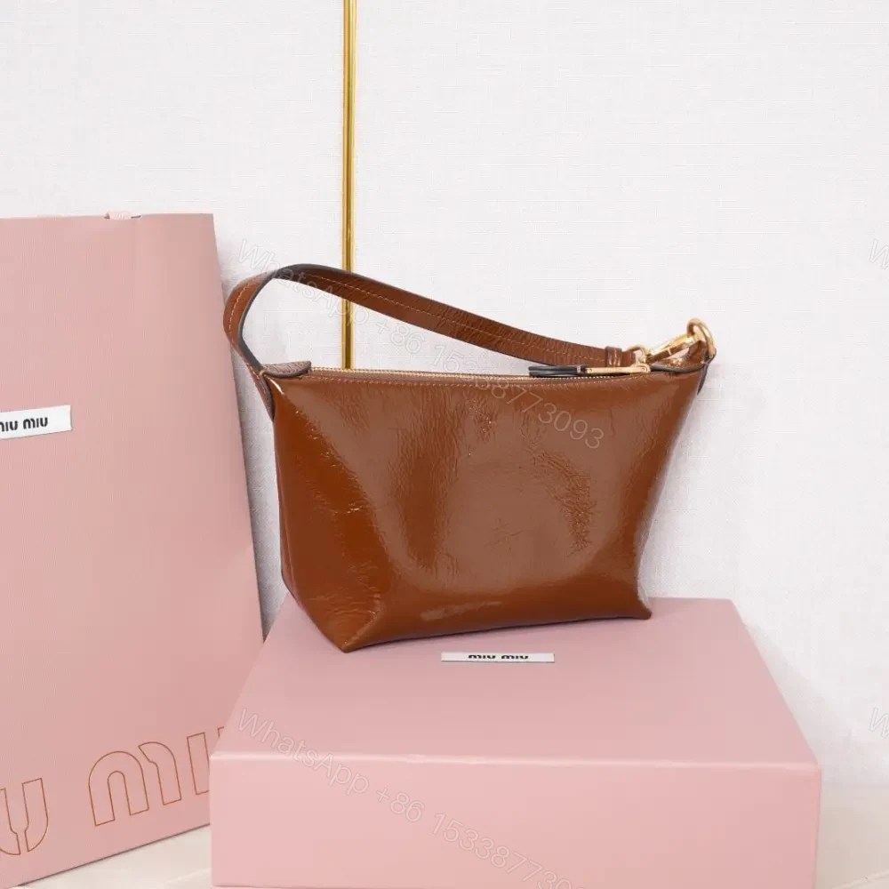 View 2 of 高仿miumiu*Naplak系列5NE841小羊皮飯盒包棕色免檢版