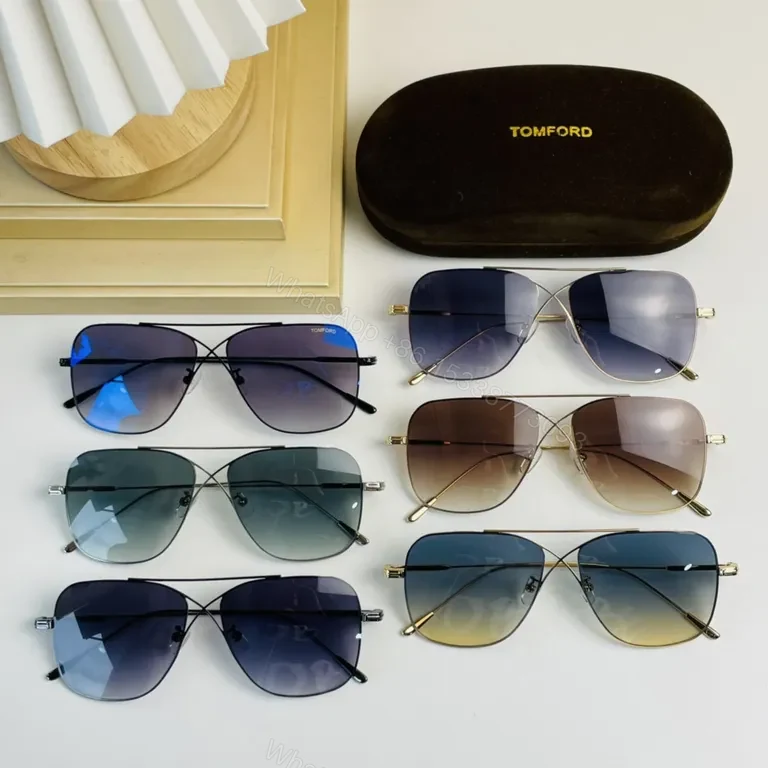 View 6 of Gradient-Tone Gold Sunglasses â€” Tom Ford Designer eyewear