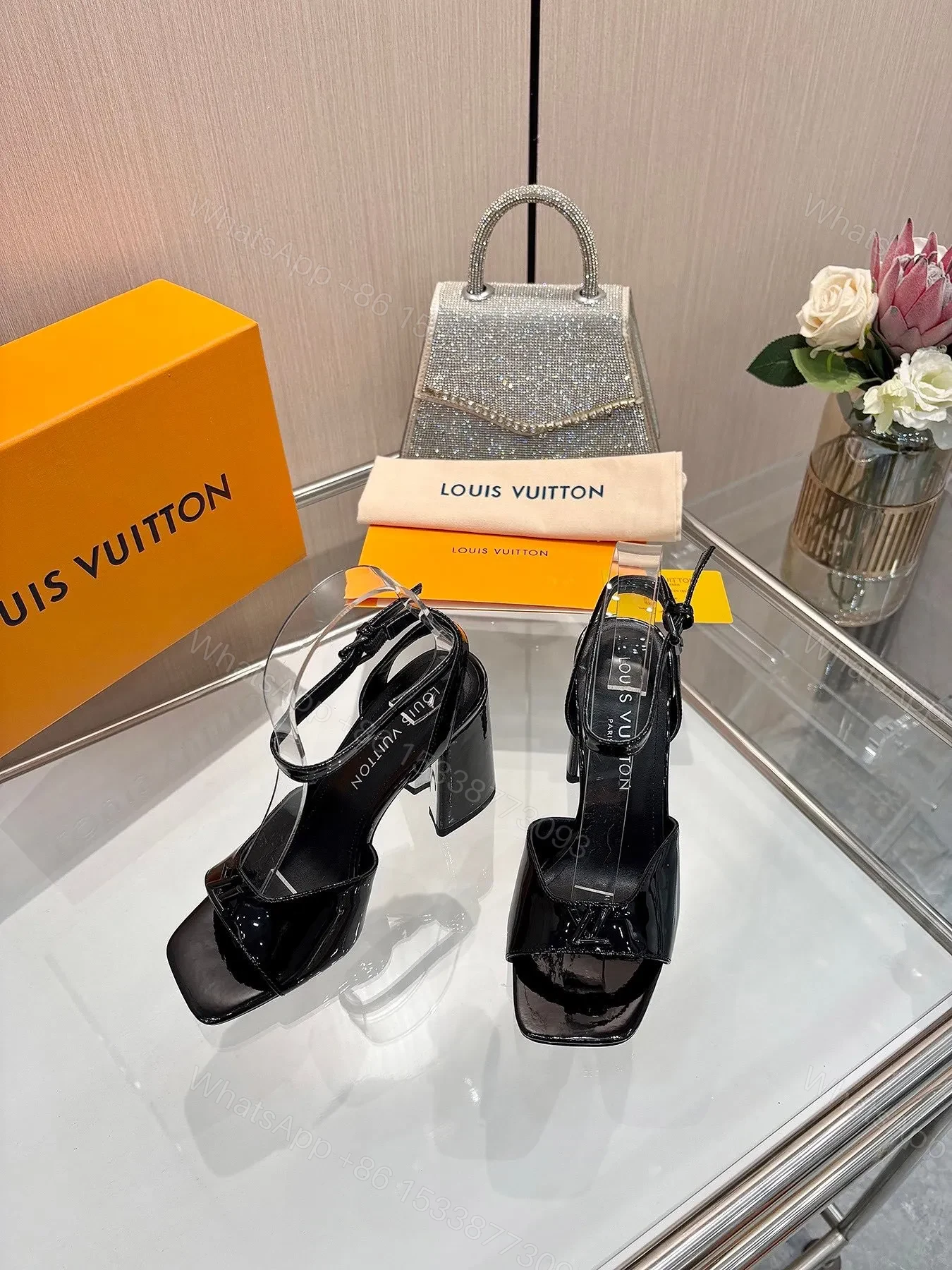 View 4 of LV Women Black Patent Leather Heels