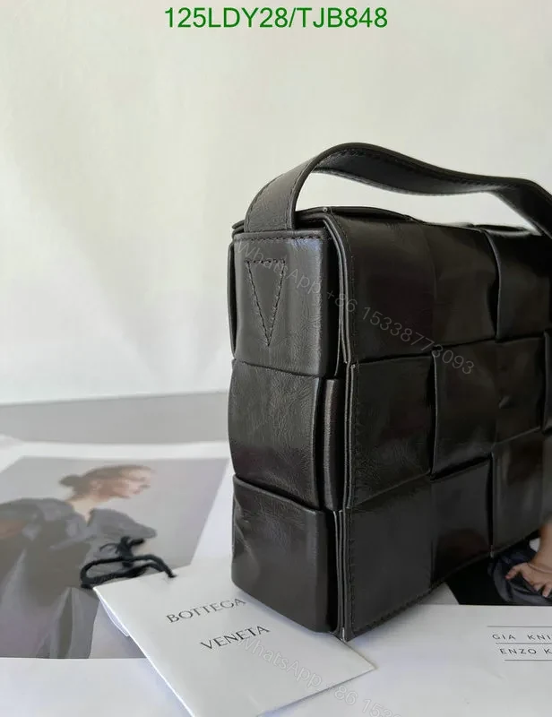 View 42 of Bottega Veneta Premium Nappa Leather Intrecciato Weave Bag with Magnetic Fastening BV9101