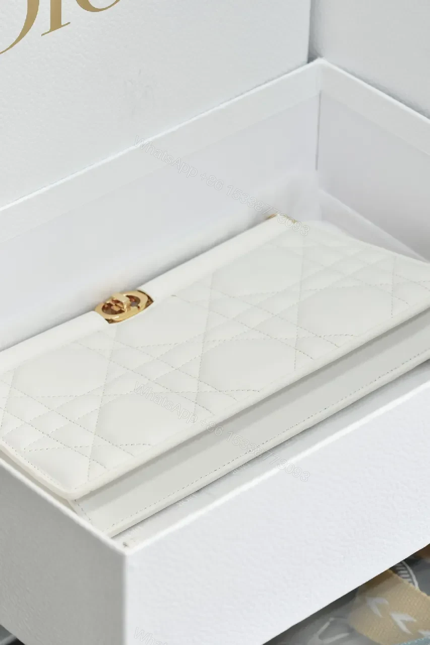 View 5 of Quilted White Leather Clutch: Subtle Luxe, Everyday Versatility