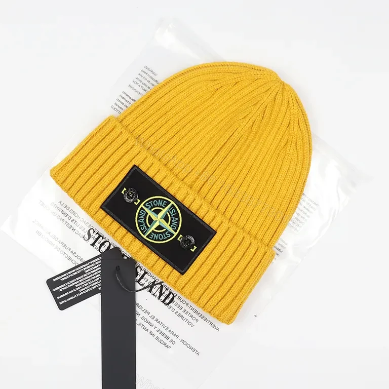 View 14 of Soft Ribbed Beanie with Stone Island Patch â€“ Everyday Warmth