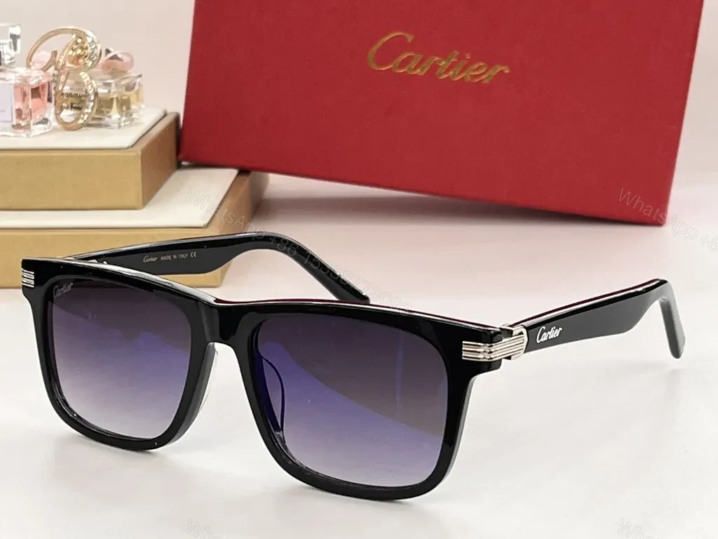 View 9 of Cartier Black Sunglasses: Luxury Glasses with Gradient Lenses