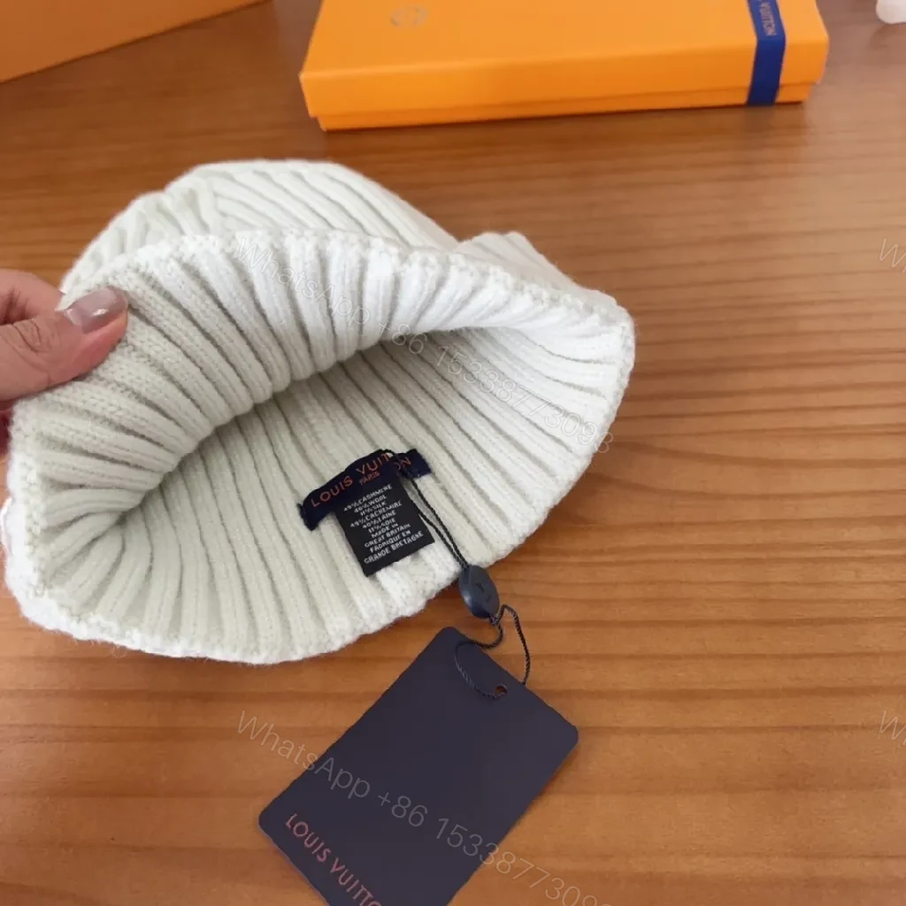 View 6 of Chunky Knit Beanie: Lux Monogram Accent Warmth Cap