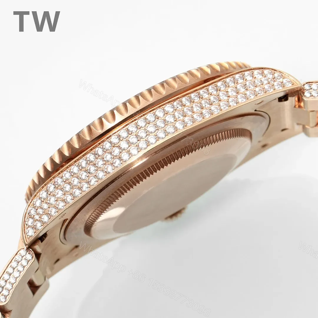 View 8 of JF Factory Clean Factory TW Rolex GMT-Master II Rose Gold Diamond Watch