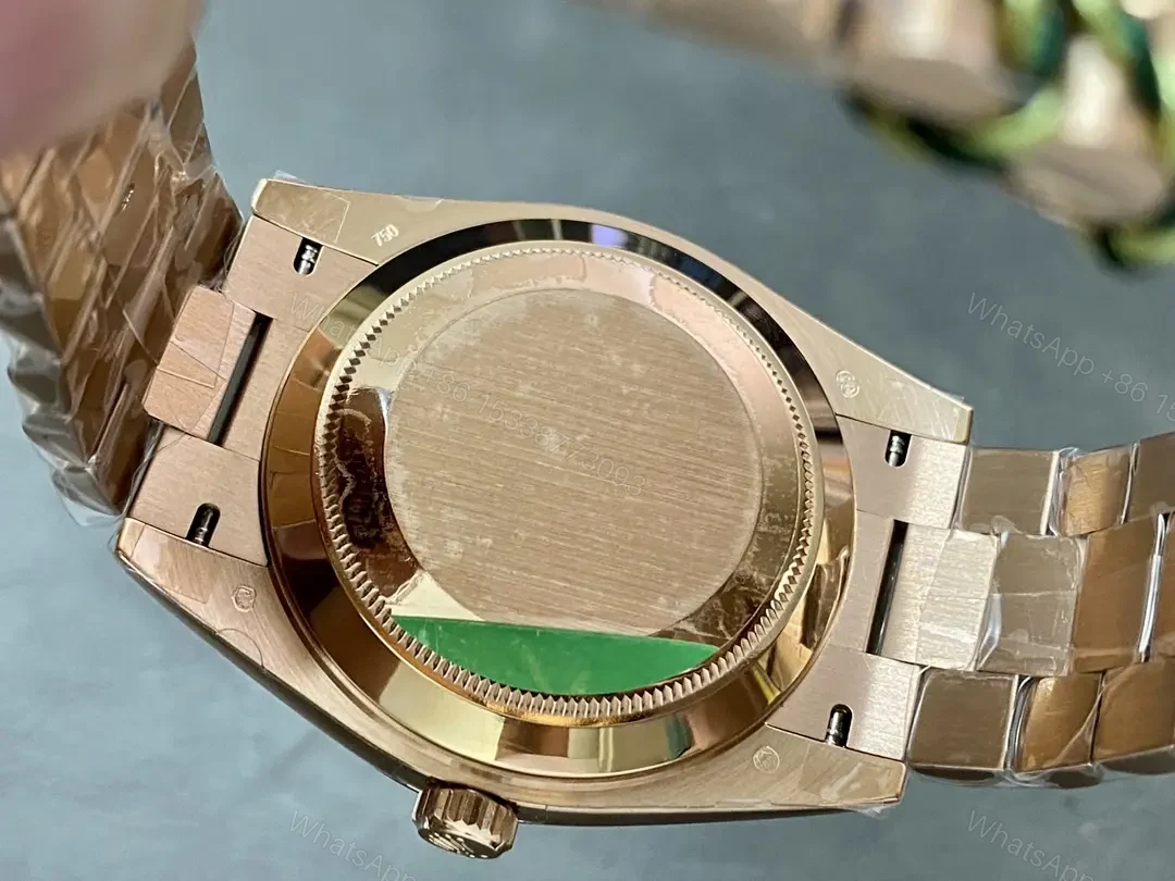 View 7 of Rolex Day-Date 40 Yellow Gold Fluted Green Ombré Dial Watch 228238-0069
