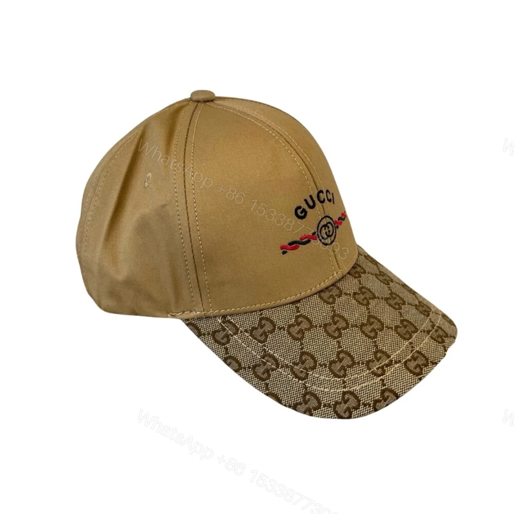 Gucci Baseball Cap Web Stripe Brown — view 1