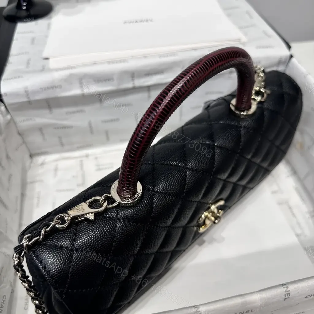 View 2 of Quilted Lambskin Crossbody: Chain & Top Handle, Luxury Everyday