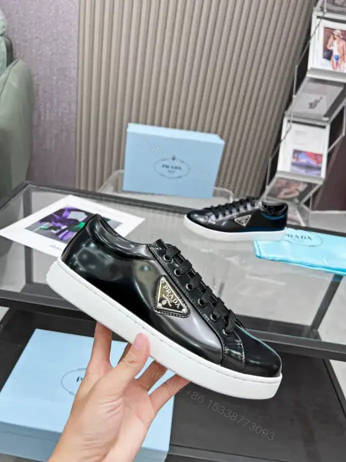 View 2 of PRADA BRUSHED LEATHER SNEAKERS – PRD043