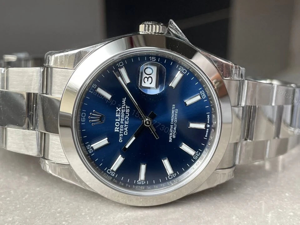 View 6 of VSF Factory 1:1 Rolex DateJust 41 126300 904L SS Best Edition Blue Dial VS3235