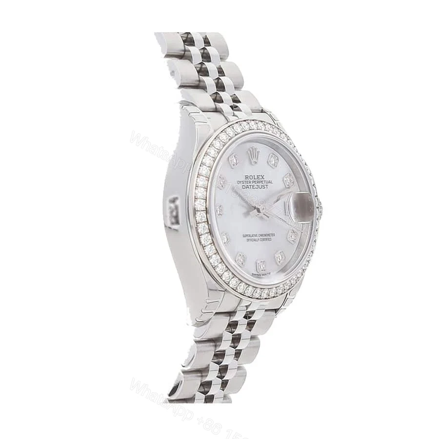 View 2 of Replica Rolex Datejust 279384RBR White Gold Mother Pearl Dial Jubilee