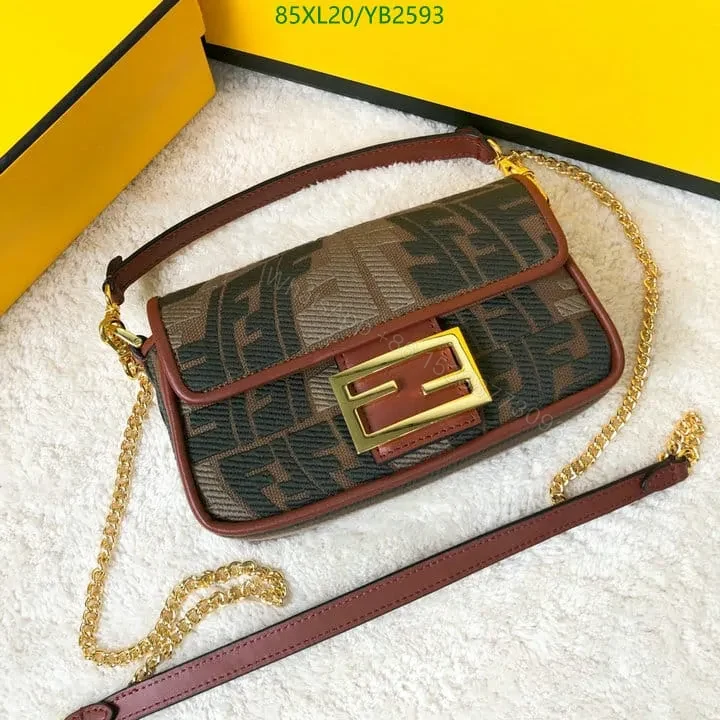 View 17 of Fendi Baguette Bag in Fish-Eye Motif Canvas YS24742 – Stylish Design