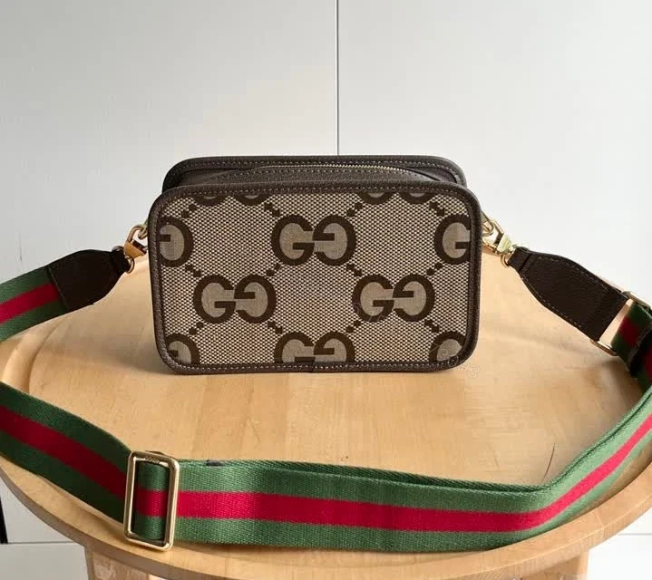 View 2 of Gucci Knockoff Jumbo GG Mini Camera Bag 696075