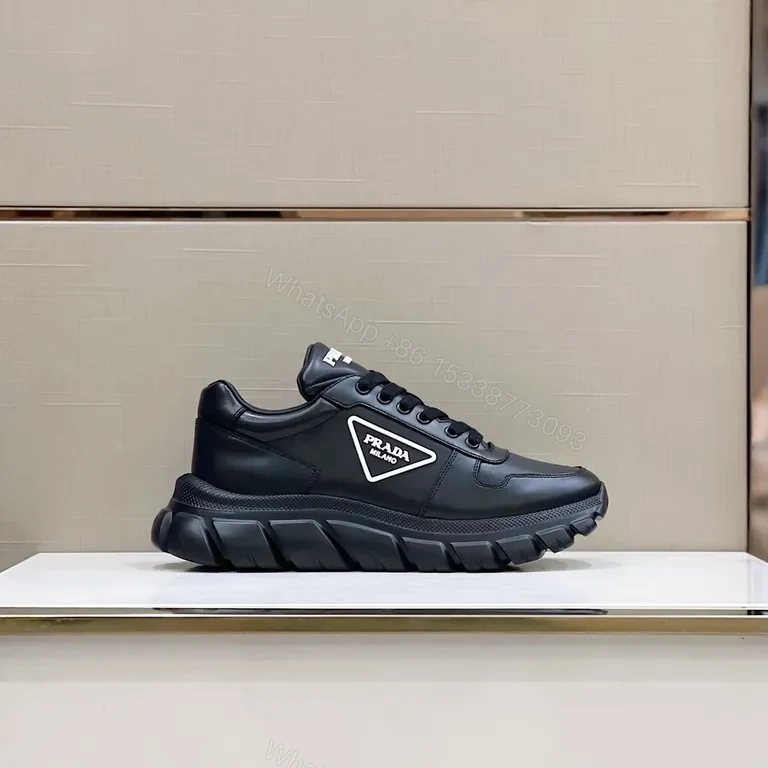 View 8 of Prada Milano Black Leather Sneaker: All-Day Comfort