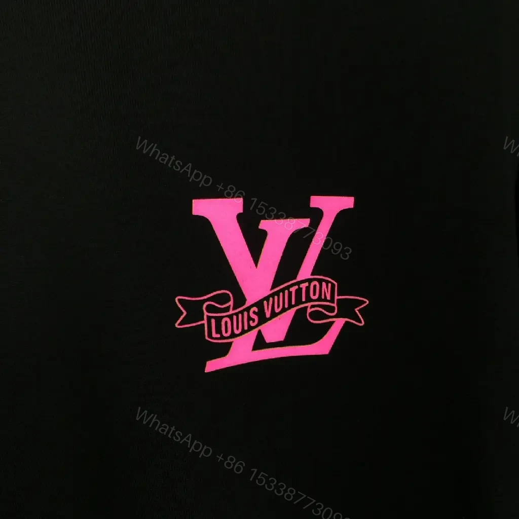 View 3 of Black Cotton Monogram Tee – Bold Luxe Streetwear Top