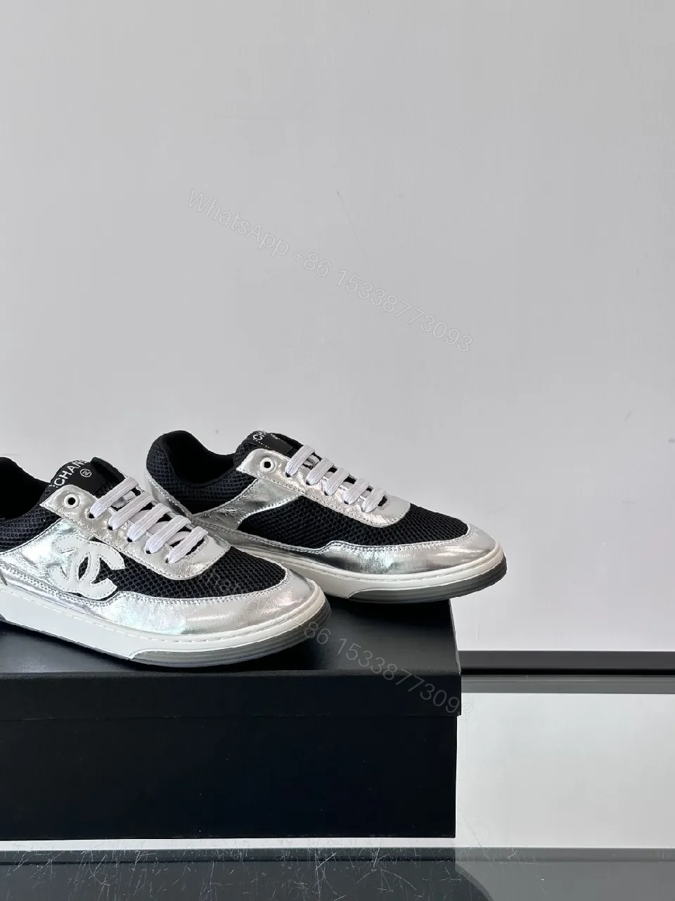 View 5 of Chunky Metallic Sneaker + Leather + Streetwear + Luxe Shine + Sneaker