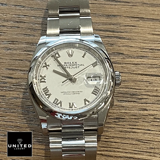 View 5 of Rolex Datejust 126200-0008 Oyster Steel White Dial Replica