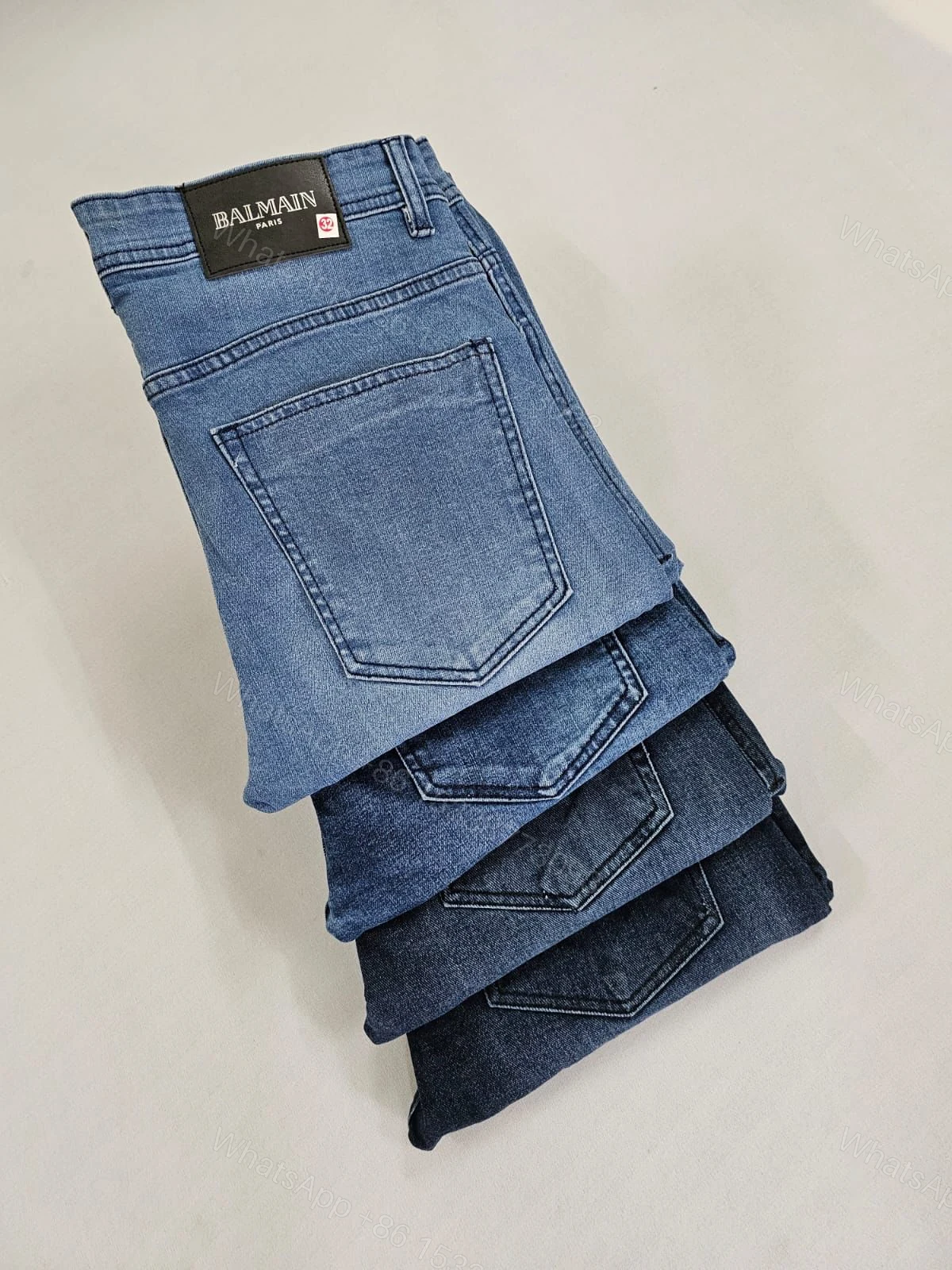 View 3 of FIRST COPY BALMAIN PARIS IMPORTED REGULAR FIT SUMMER JEANS