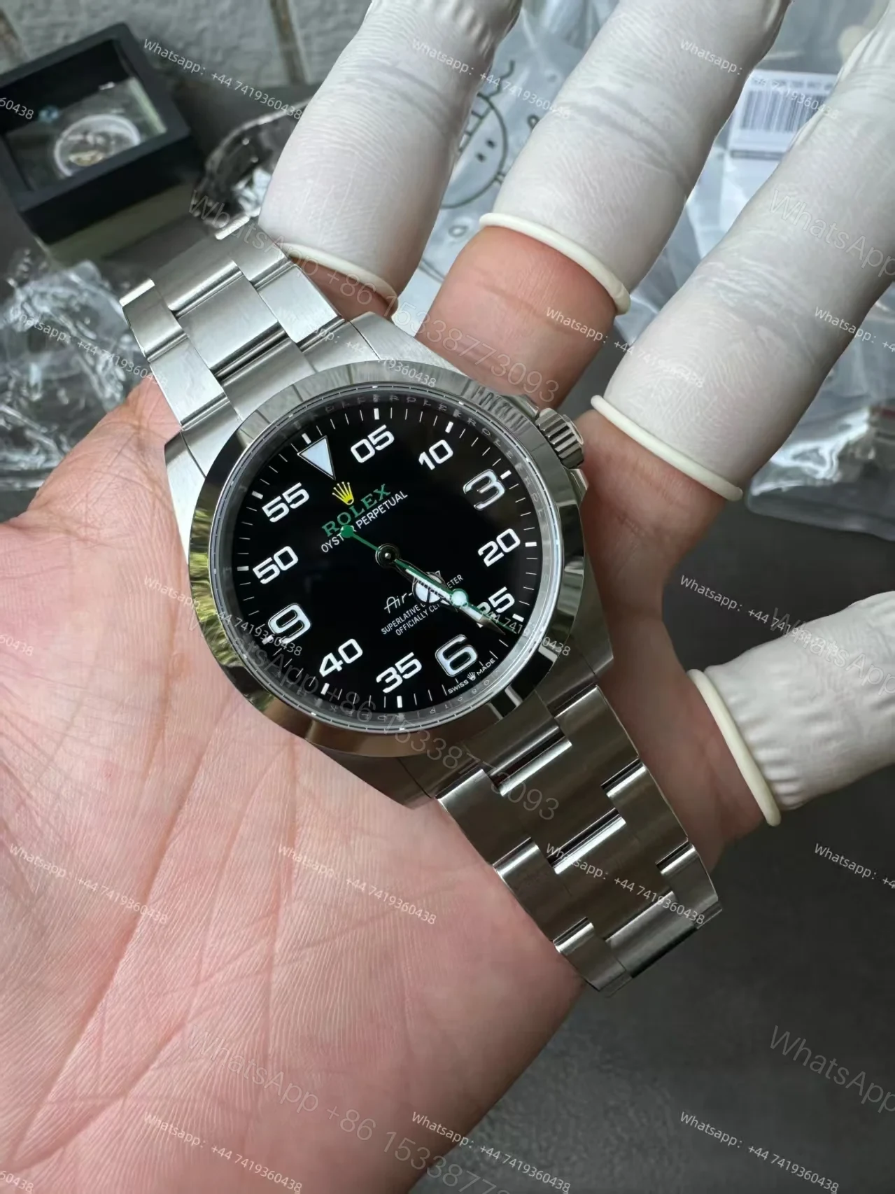 View 8 of Rolex Air-King M126900-0001 1:1 Replica Black Dial 40MM 3230 Movement Super Clone Watch