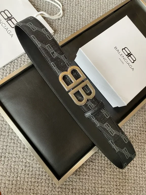 View 7 of Black Leather Belt with Double-B Buckle â€“ Premium Designer-Inspired Accessory