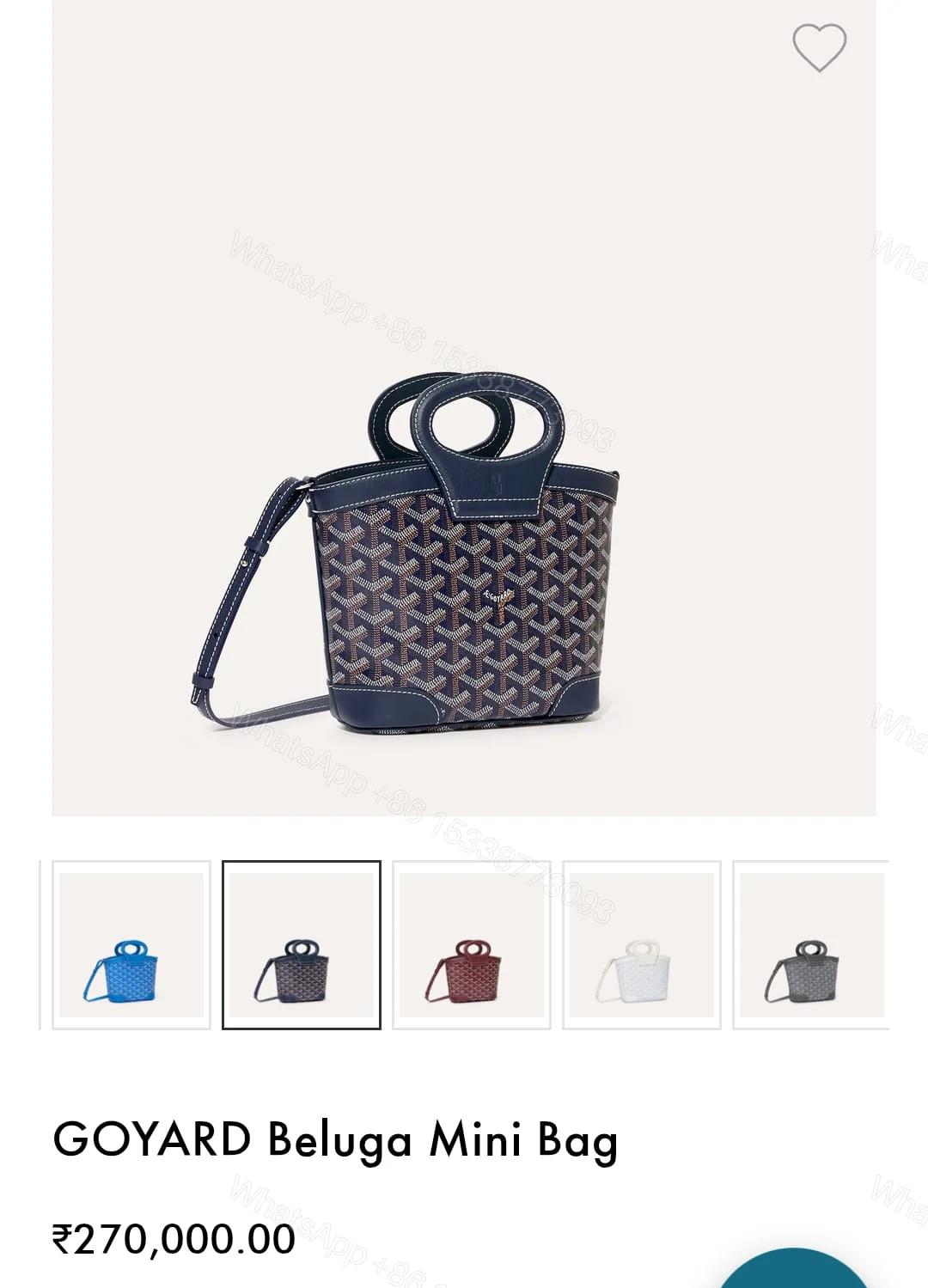 View 4 of FIRST COPY GOYARD BELUGA MINI CROSSBODY BAG