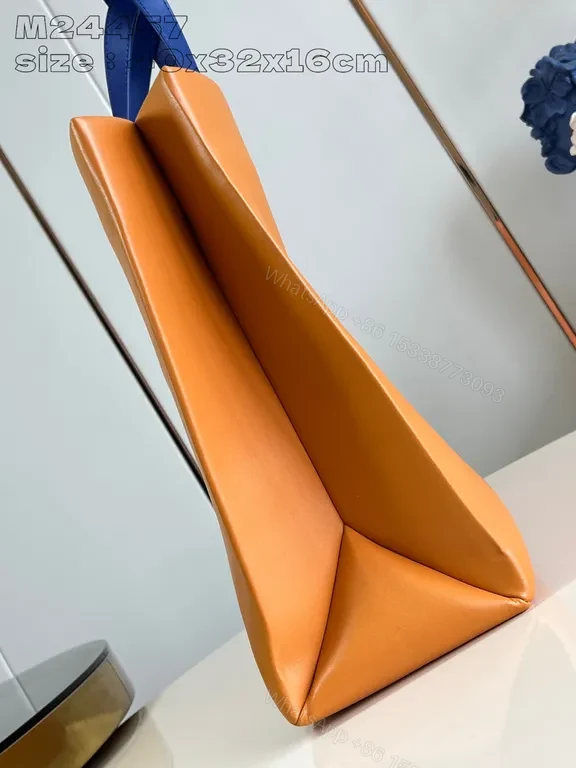 View 7 of Blue Leather-Style Luxe Tote: Modern, Durable, Everyday Statement