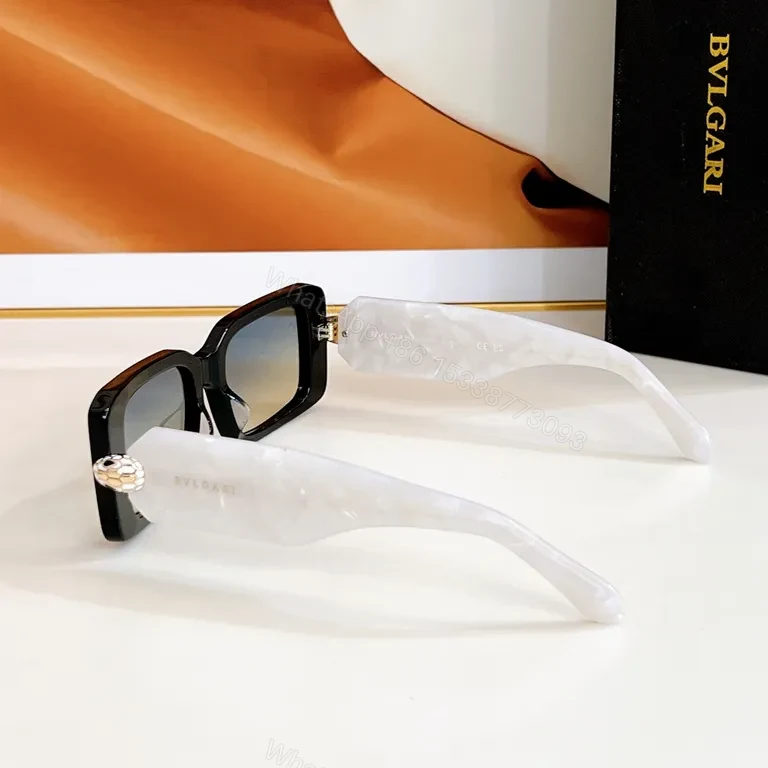 View 5 of Bold Rectangle Sunglasses: Luxury Bulgari-Accented, Polarized
