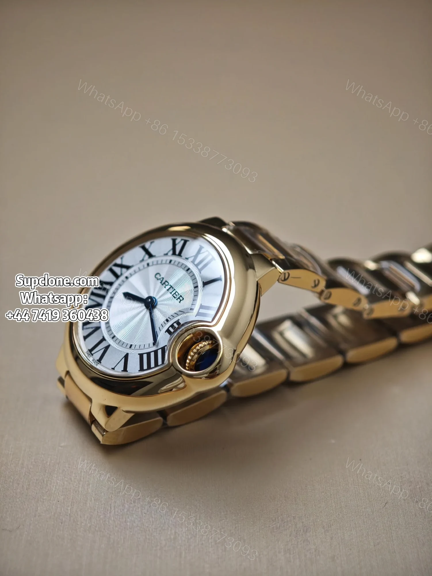 View 7 of Cartier Super Clone Watches 1:1 Ballon Bleu W69001Z2 Gold 28mm Quartz