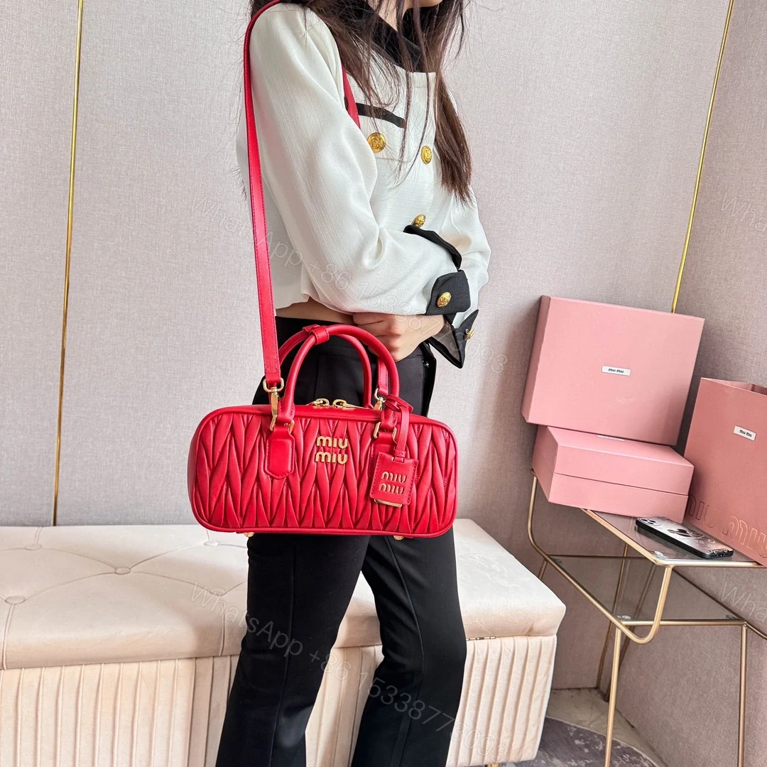 View 14 of 高仿miumiu繆繆*5BB148保齡球包袋紅色免檢版